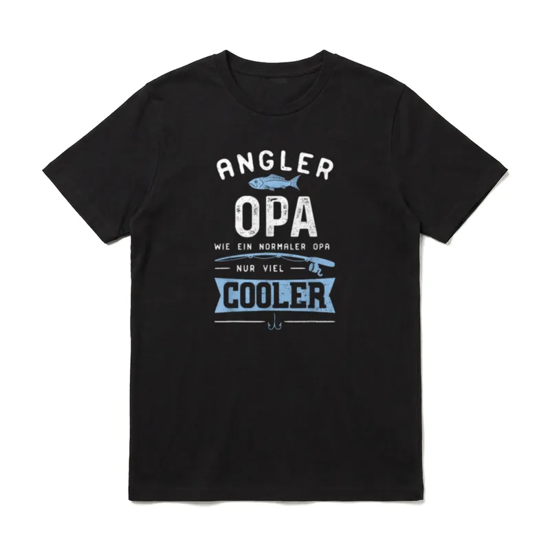 Großvater Angler Opa Wie T-Shirt – Klassisches T-Shirt in Schwarz