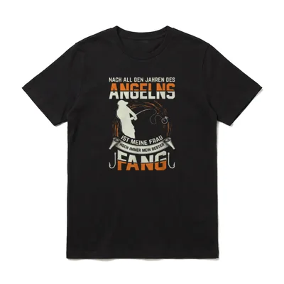 Angler Papa Lustiges Angler T-Shirt – Klassisches T-Shirt in Schwarz