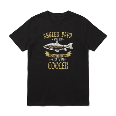 Angler Papa wie T-Shirt – Klassisches T-Shirt in Schwarz