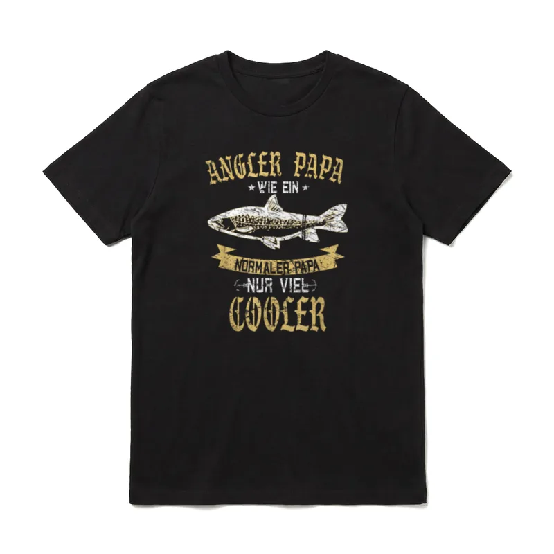 Angler Papa wie T-Shirt – Klassisches T-Shirt in Schwarz