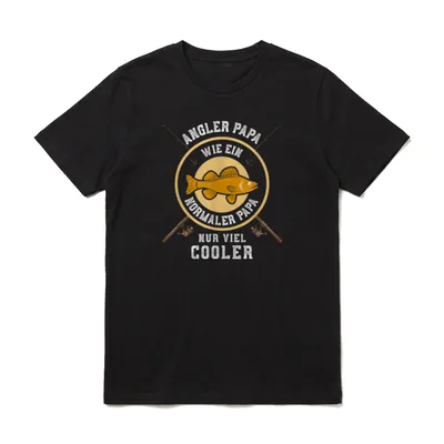 Vatertag Papa Angler Angeln T-Shirt – Klassisches T-Shirt in Schwarz