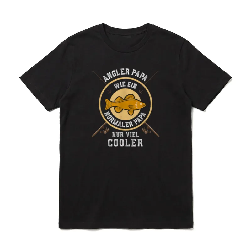 Vatertag Papa Angler Angeln T-Shirt – Klassisches T-Shirt in Schwarz