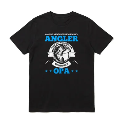 Manche Menschen nennen mich Angeln T-Shirt – Klassisches T-Shirt in Schwarz