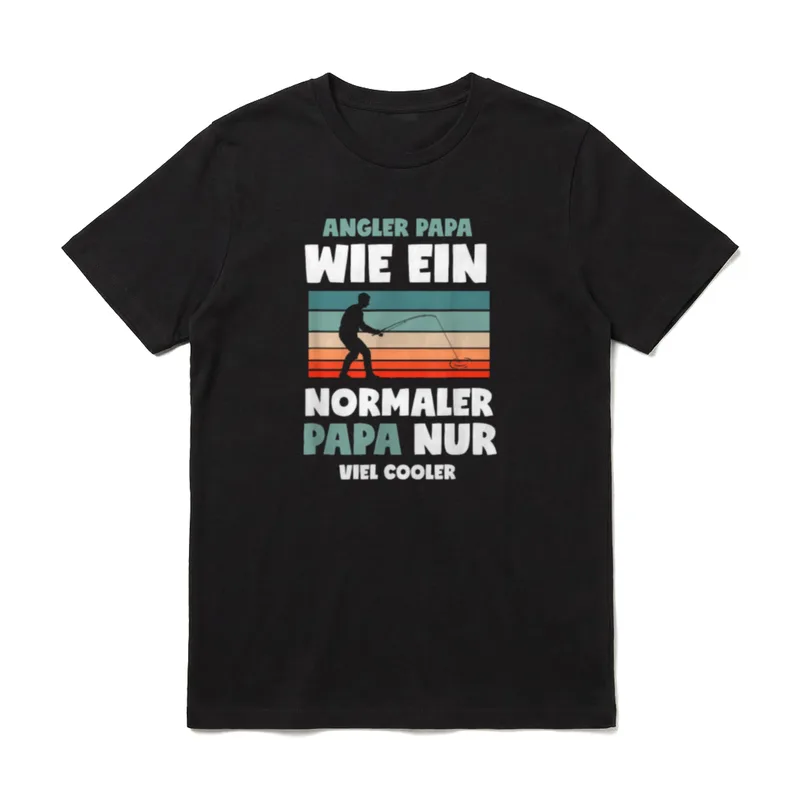 Angler Papa wie T-Shirt – Klassisches T-Shirt in Schwarz