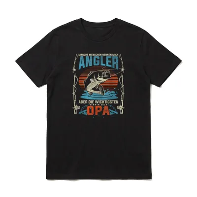 Manche Menschen nennen mich Angler T-Shirt – Klassisches T-Shirt in Schwarz