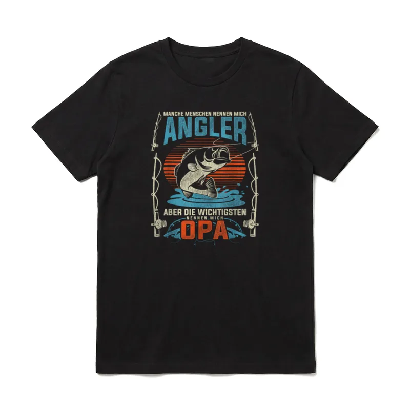 Manche Menschen nennen mich Angler T-Shirt – Klassisches T-Shirt in Schwarz