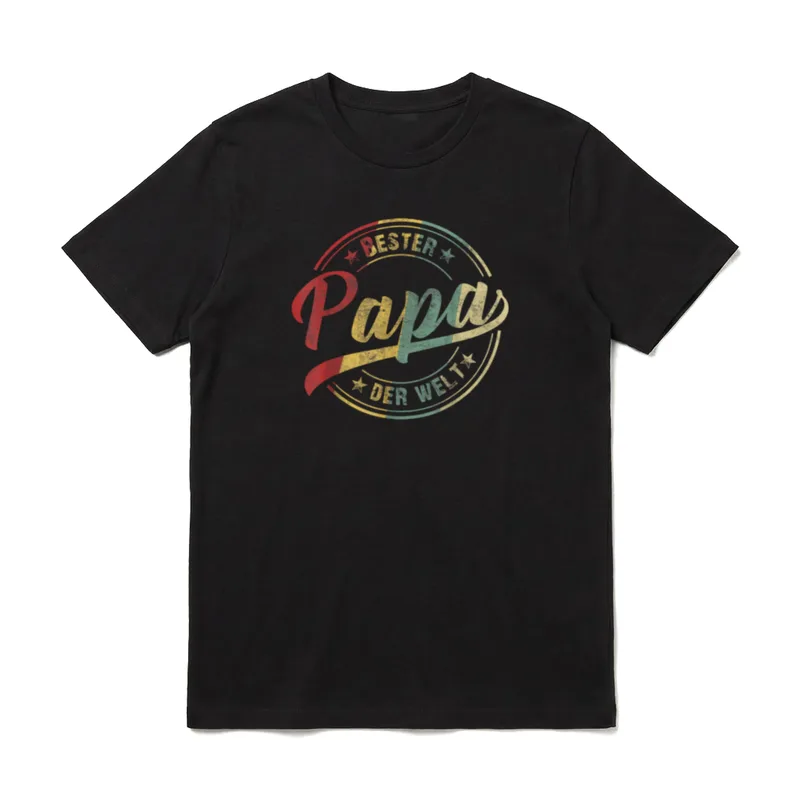 Papa T-Shirt Motive – Klassisches T-Shirt in Schwarz