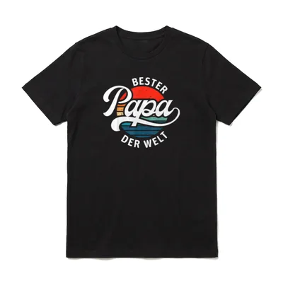 Bester Papa der Welt Retro T-Shirt – Klassisches T-Shirt in Schwarz