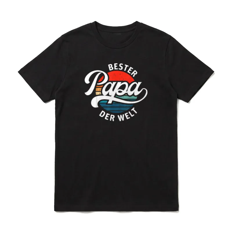 Bester Papa der Welt Retro T-Shirt – Klassisches T-Shirt in Schwarz