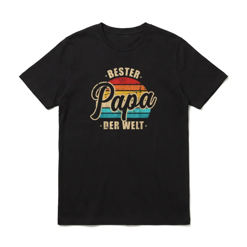 Bester Papa Vater T-Shirt – Klassisches T-Shirt in Schwarz