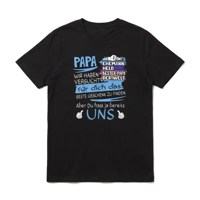 Vatertag Vater Ehemann Held T-Shirt – Klassisches T-Shirt in Schwarz