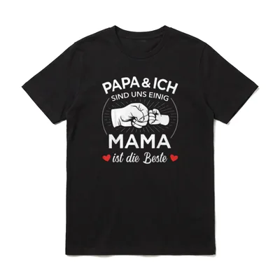 Mama ist die Beste T-Shirt – Klassisches T-Shirt in Schwarz