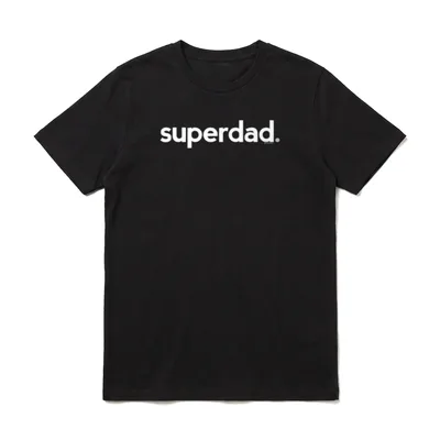 Dad Dad for Dad T-Shirt – Der weiße Schriftzug superdad. mit Punkt – Klassisches T-Shirt in Schwarz