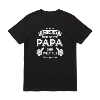 Bester Papa der Welt T-Shirt – Klassisches T-Shirt in Schwarz