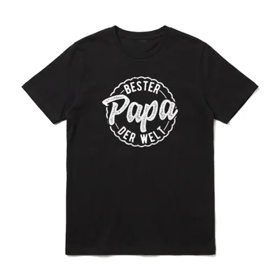 Vatertag Retro Bester Papa T-Shirt – Klassisches T-Shirt in Schwarz