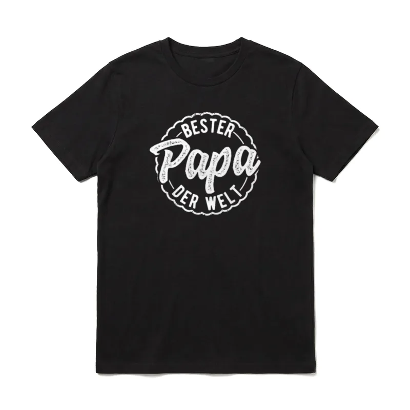Vatertag Retro Bester Papa T-Shirt – Klassisches T-Shirt in Schwarz