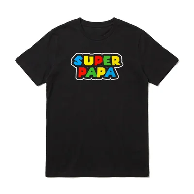 Super Papa Geburtstagsgeschenk Vater T-Shirt – Klassisches T-Shirt in Schwarz