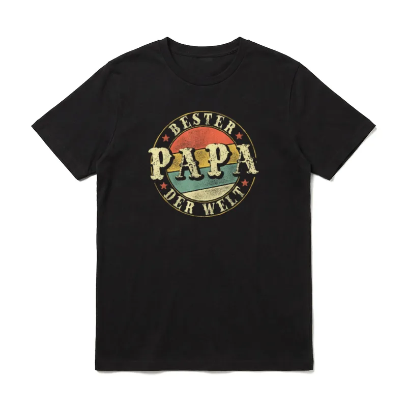 Vintage Bester Papa der Welt T-Shirt – Klassisches T-Shirt in Schwarz
