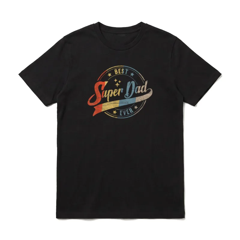 Retro Best Dad Super T-Shirt – Klassisches T-Shirt in Schwarz