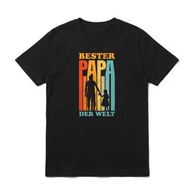 Papa Spruch. Bester Papa T-Shirt – Klassisches T-Shirt in Schwarz