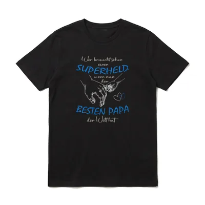 Superheld bester Papa T-Shirt – Klassisches T-Shirt in Schwarz
