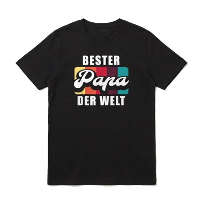 Bester Papa der Welt Vater Retro T-Shirt – Klassisches T-Shirt in Schwarz