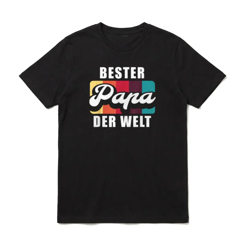 Bester Papa der Welt Vater Retro T-Shirt – Klassisches T-Shirt in Schwarz