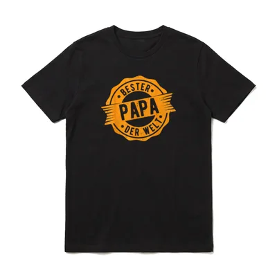 Vatertag Retro Bester Papa Bester Papa der Welt T-Shirt – Klassisches T-Shirt in Schwarz