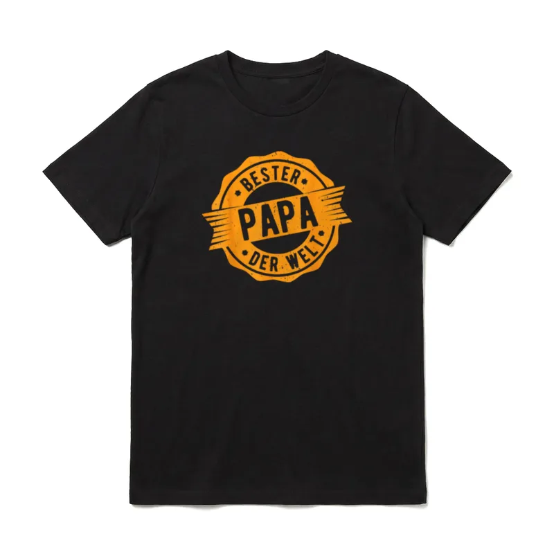 Vatertag Retro Bester Papa Bester Papa der Welt T-Shirt – Klassisches T-Shirt in Schwarz