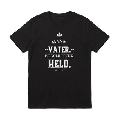 Mann Vater Beschützer Held T-Shirt – Klassisches T-Shirt in Schwarz