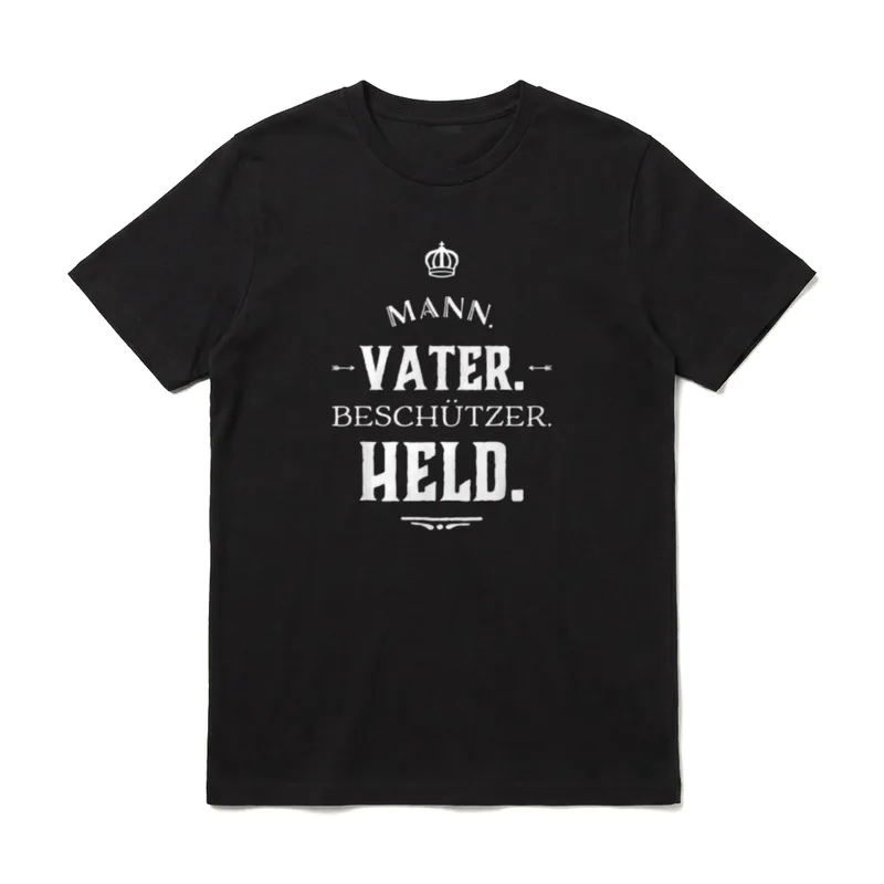 Mann Vater Beschützer Held T-Shirt – Klassisches T-Shirt in Schwarz