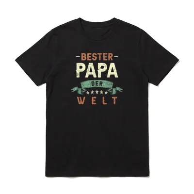 Bester Papa der Welt T-Shirt – Klassisches T-Shirt in Schwarz