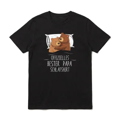 Offizielles Bester Papa Schlafshirt T-Shirt – Klassisches T-Shirt in Schwarz