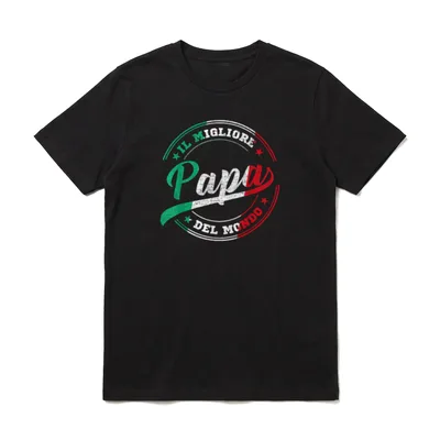 Bester italienischer Papa der Welt T-Shirt – Klassisches T-Shirt in Schwarz