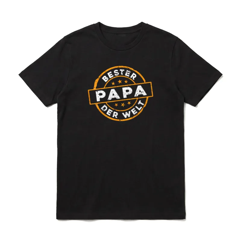 Vatertag Retro Bester Papa T-Shirt – Klassisches T-Shirt in Schwarz