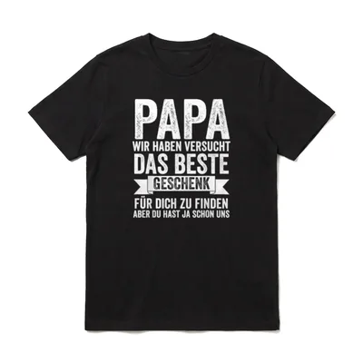 Papa das beste Papa T-Shirt – Klassisches T-Shirt in Schwarz
