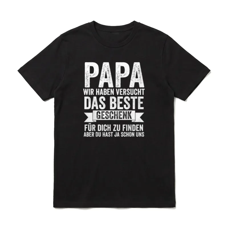 Papa das beste Papa T-Shirt – Klassisches T-Shirt in Schwarz