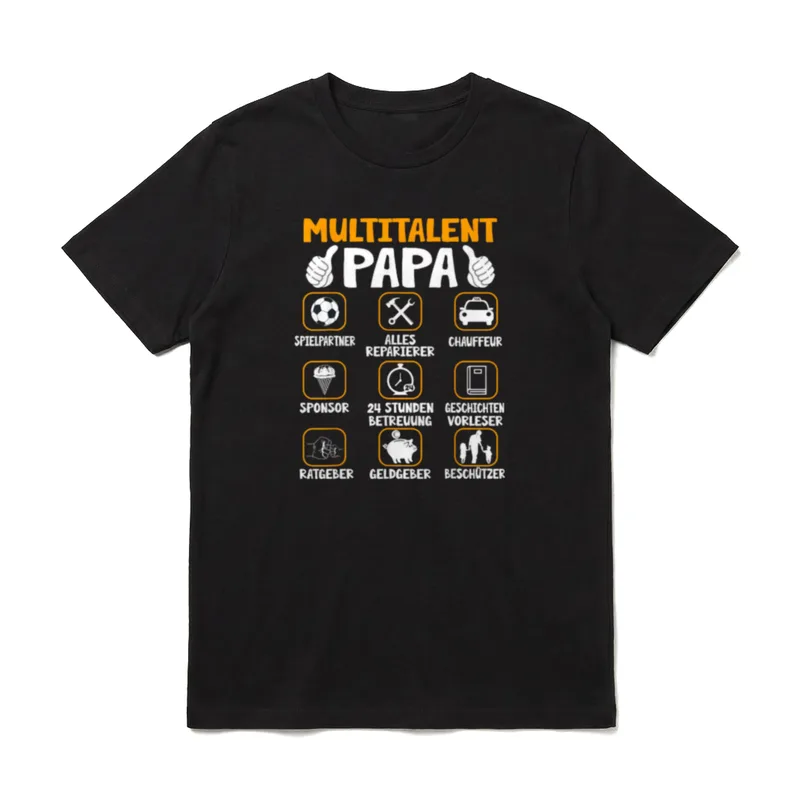 Vatertag Multitalent Bester Papa T-Shirt – Klassisches T-Shirt in Schwarz