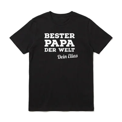 Bester Papa der Welt Vorname T-Shirt – Klassisches T-Shirt in Schwarz