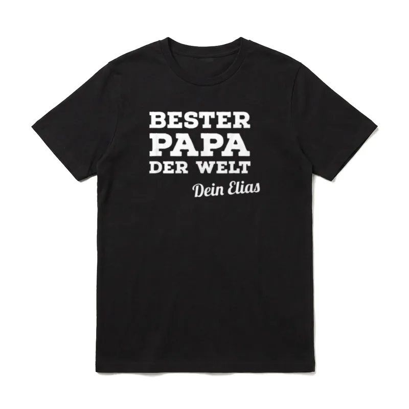 Bester Papa der Welt Vorname T-Shirt – Klassisches T-Shirt in Schwarz
