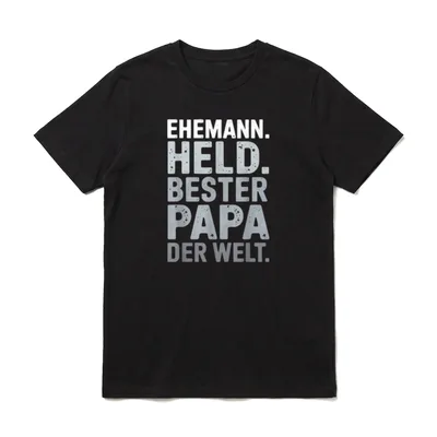 Ehemann Held Bester Papa T-Shirt – Klassisches T-Shirt in Schwarz