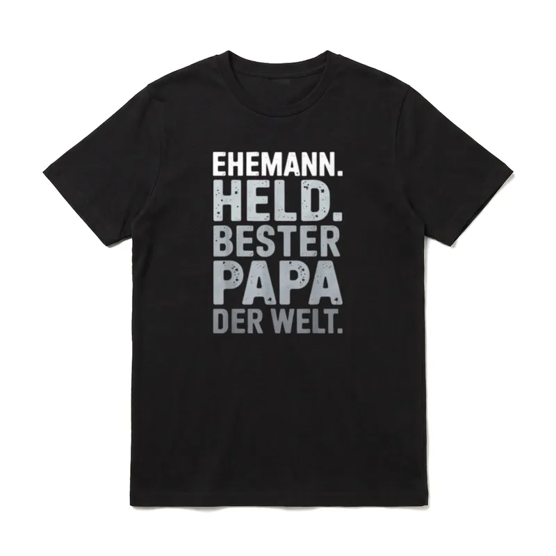 Ehemann Held Bester Papa T-Shirt – Klassisches T-Shirt in Schwarz