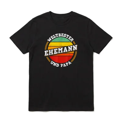 Weltbester Ehemann Und Papa Vatertag T-Shirt – Klassisches T-Shirt in Schwarz