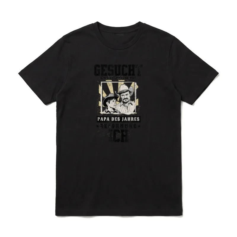 Gesucht Der Beste Papa T-Shirt – Klassisches T-Shirt in Schwarz