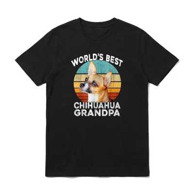 Chihuahua Opa Funny World's T-Shirt – Klassisches T-Shirt in Schwarz