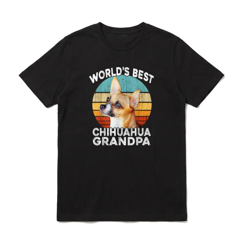 Chihuahua Opa Funny World's T-Shirt – Klassisches T-Shirt in Schwarz