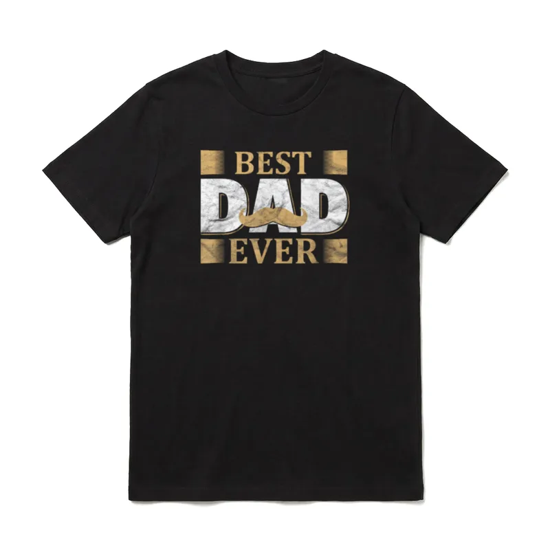 Vatertag Vater Vintage Mustache T-Shirt – Klassisches T-Shirt in Schwarz