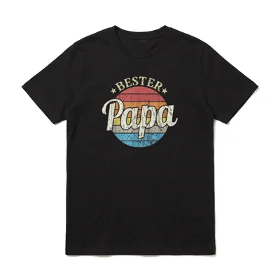 Bester Papa 2021 Vintage T-Shirt – Klassisches T-Shirt in Schwarz