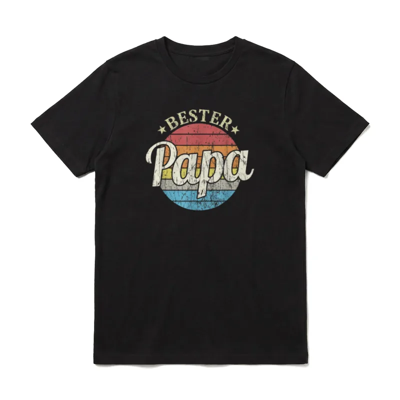 Bester Papa 2021 Vintage T-Shirt – Klassisches T-Shirt in Schwarz