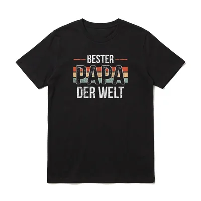 Bester Papa Vater Welt T-Shirt – Klassisches T-Shirt in Schwarz